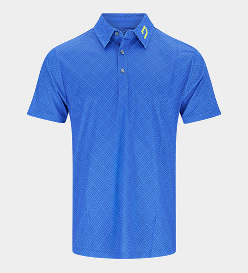 CHEVRON POLO - BLU