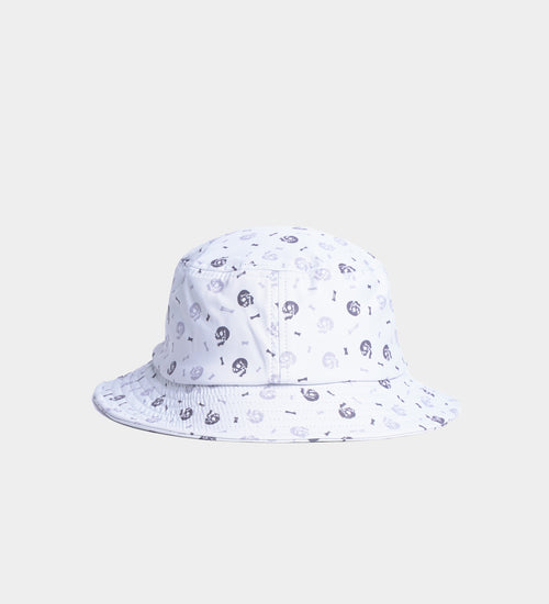 SKULLZ BUCKET HAT - BLANC