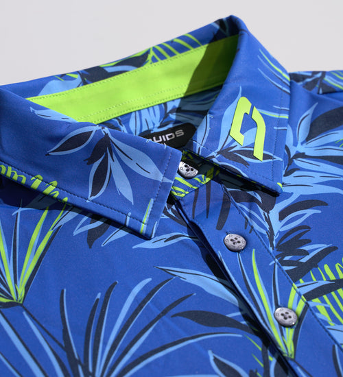 NEON TROPIC POLO - BLU