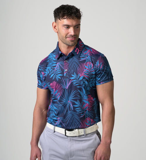 NEON TROPIC POLO - MARINO