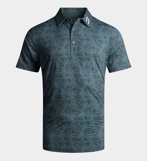 FLORAL TECH POLO - SALVIA