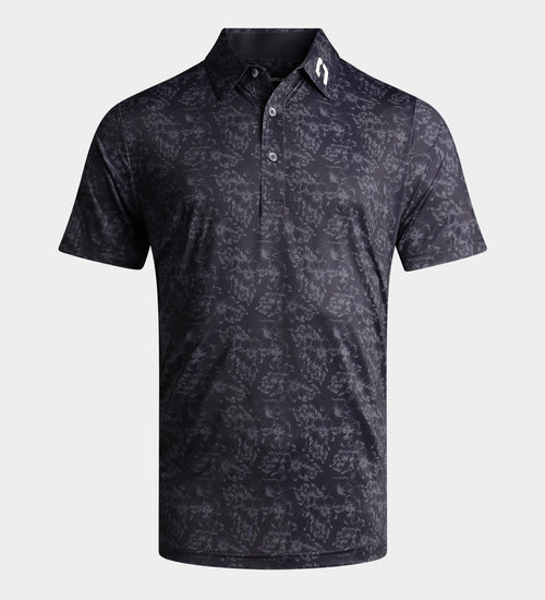 FLORAL TECH POLO - NERO