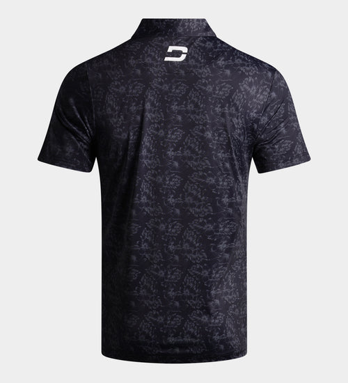 FLORAL TECH POLO - NERO