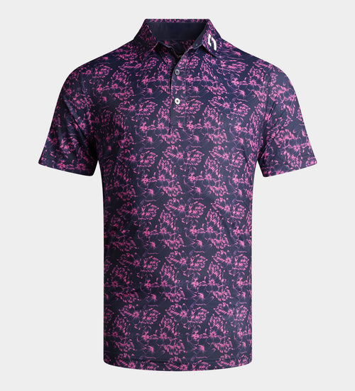 FLORAL TECH POLO - MARINO