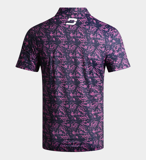 FLORAL TECH POLO - MARINO