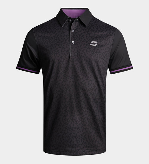 MODERN ABSTRACT POLO - NOIR