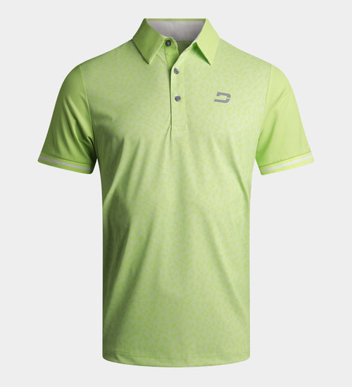 MODERN ABSTRACT POLO - CITRON VERT