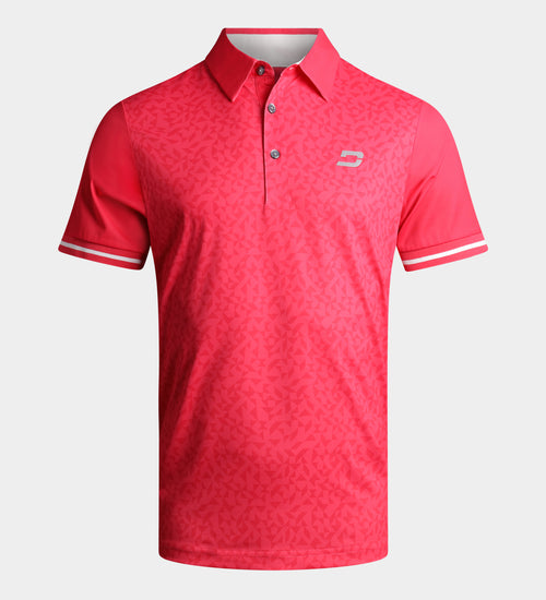 MODERN ABSTRACT POLO - ROSSO