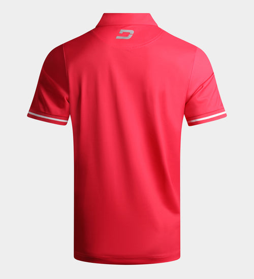 MODERN ABSTRACT POLO - ROUGE