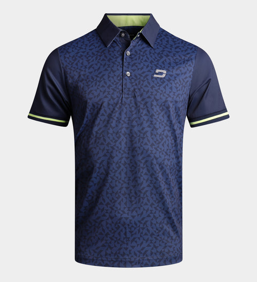 MODERN ABSTRACT POLO - MARINE