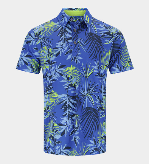 NEON TROPIC POLO - BLAU