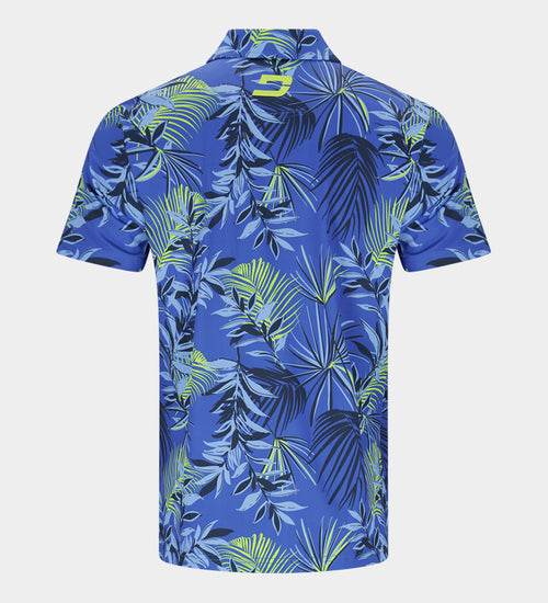 NEON TROPIC POLO - BLUE