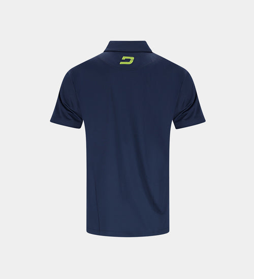 KIDS STRIPE PERFORMANCE POLO NAVY