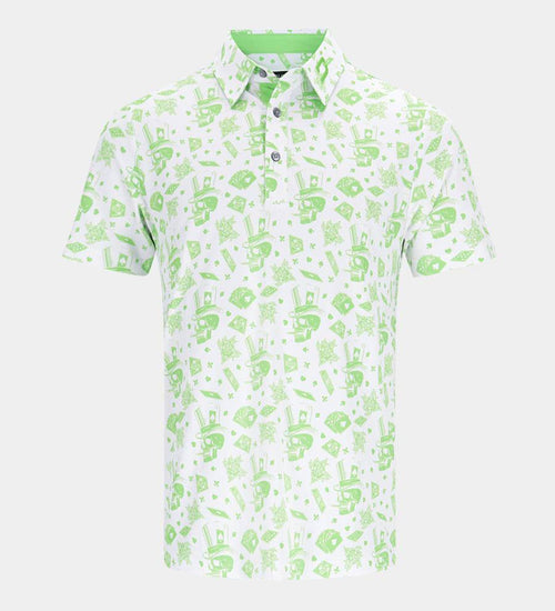 BLACKJACK POLO - WHITE / LIME