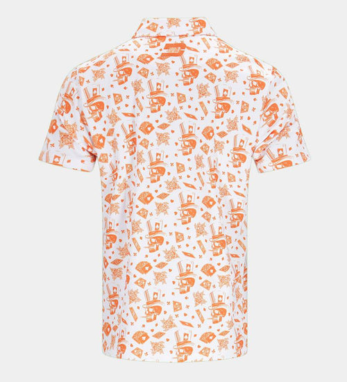 NEGROJACK POLO - BLANCO / NARANJA