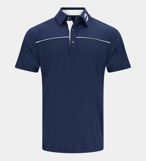 BLOCK PIQUE POLO - NAVY