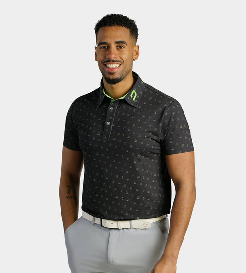 Black and green golf shirts best sale