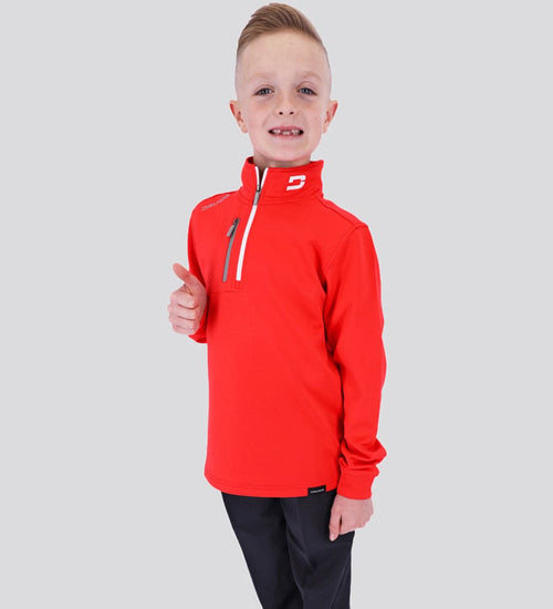 KIDS ULTRA BLEND 1/4 ZIP RED