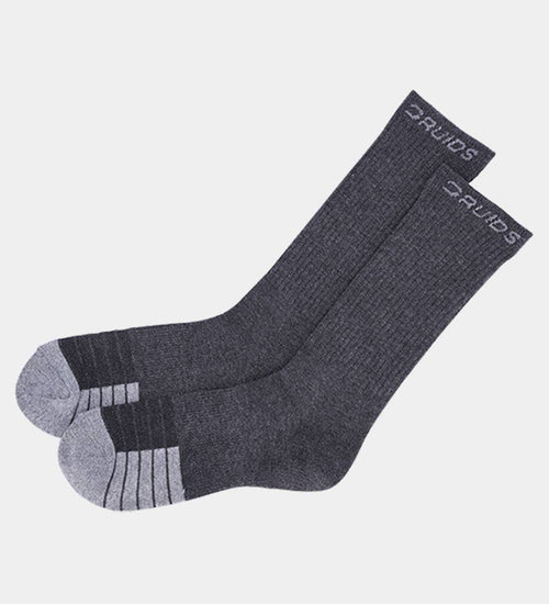 ONE PAIR RIBBED SPORTS SOCKS - HOLZKOHLE