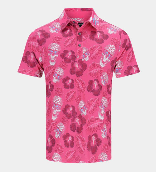 PINEAPPLE SKULLS 2.0 POLO - ROSA