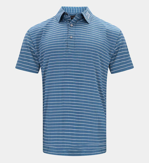 REFLECTIVE STRIPE POLO - VERDE ACQUA